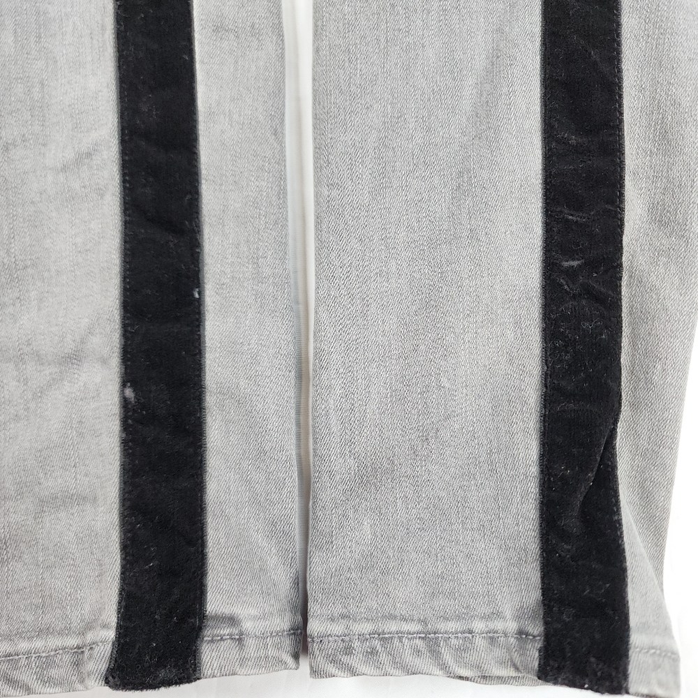 FRAME Grey Le High Skinny Velvet Tux Grimes Size 27 (28" Inseam) - Picture 11 of 17